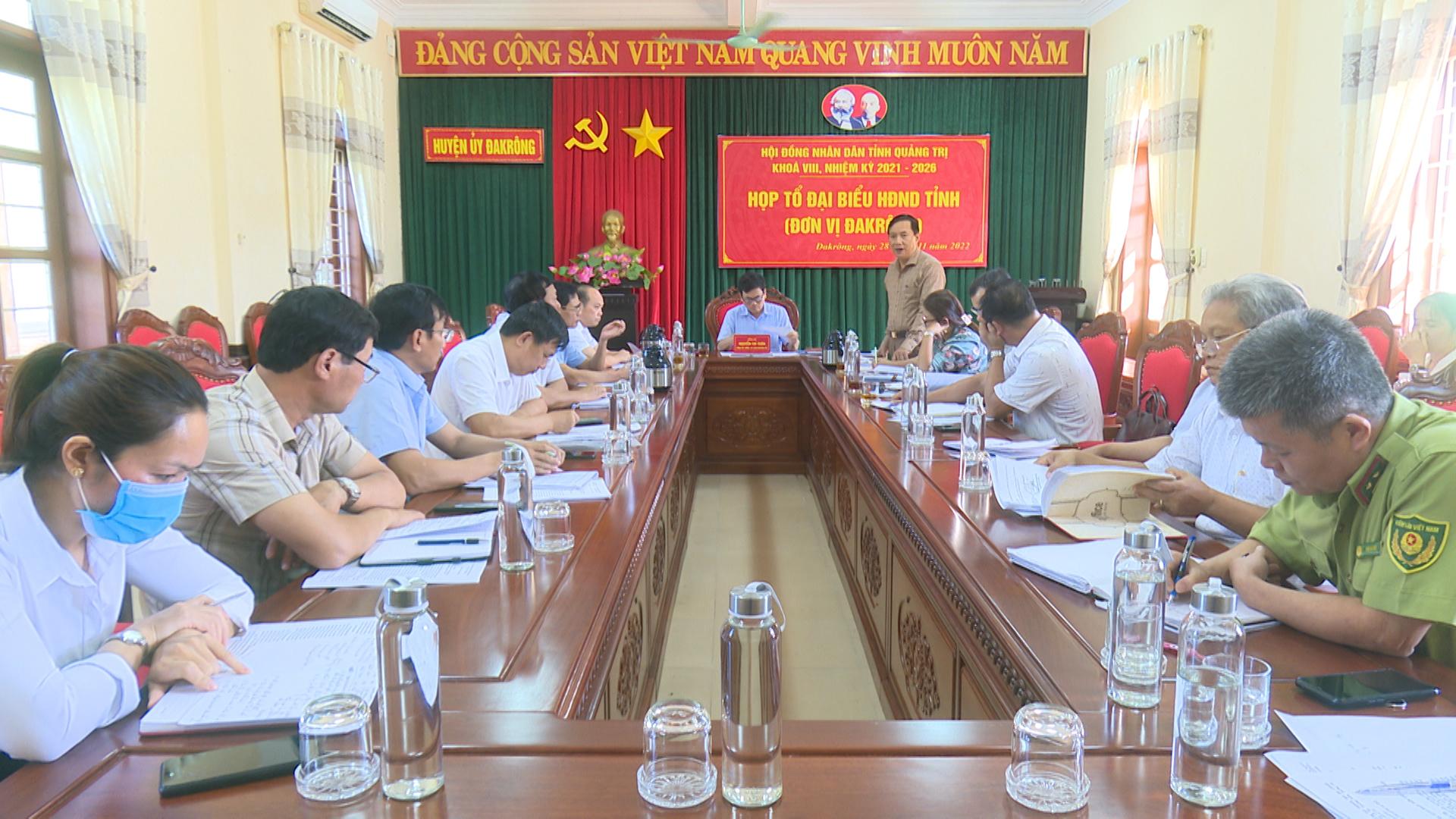 Tổ Đại biểu HĐND tỉnh tại đơn vị Đakrông làm việc với tập thể lãnh đạo UBND huyện